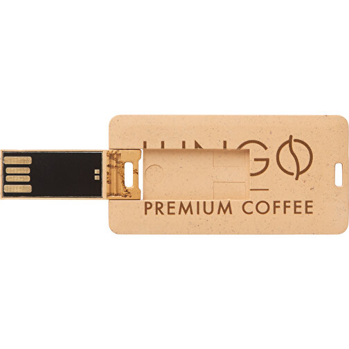 Flacher USB Stick Mit 60% Stroh/40% PP , beige MB , 32 GB , Weizenstroh/PP MB , 2.5 - 6 MB/s MB , 6,00cm x 0,18cm x 3,00cm (Länge x Höhe x Breite), Bild 3