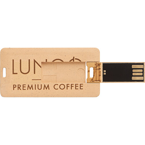 Flat USB-pinne med 60% halm/40% PP, Bilde 4