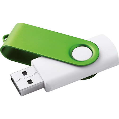 USB-Stick Mit Soft-Touch-Oberfläche , grün MB , 4 GB , ABS, Aluminium MB , 2.5 - 6 MB/s MB , 5,60cm x 1,20cm x 1,90cm (Länge x Höhe x Breite), Bild 2