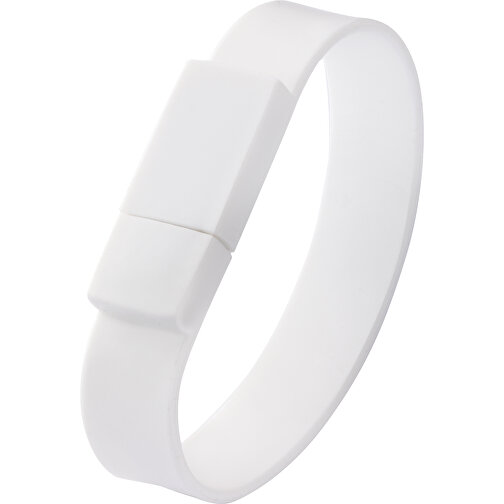 Silicone Bracelet Memory Stick , weiss MB , 2 GB , ABS MB , 2.5 - 6 MB/s MB , 22,00cm x 0,80cm x 1,70cm (Länge x Höhe x Breite), Bild 1
