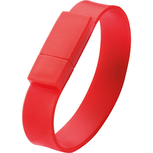 Silicone Bracelet Memory Stick , rot MB , 16 GB , ABS MB , 2.5 - 6 MB/s MB , 22,00cm x 0,80cm x 1,70cm (Länge x Höhe x Breite), Bild 1