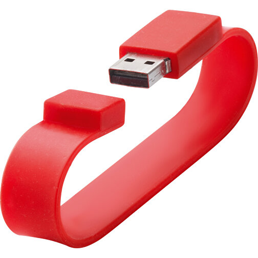 Silicone Bracelet Memory Stick , rot MB , 16 GB , ABS MB , 2.5 - 6 MB/s MB , 22,00cm x 0,80cm x 1,70cm (Länge x Höhe x Breite), Bild 4
