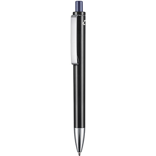 Kugelschreiber EXOS RECYCLED P , Ritter-Pen, schwarz/nachtblau, ABS u. Metall, 14,10cm (Länge), Bild 1