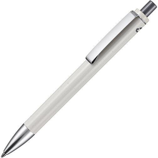 Kugelschreiber EXOS RECYCLED P , Ritter-Pen, grau/dunkelgrau, ABS u. Metall, 14,10cm (Länge), Bild 2
