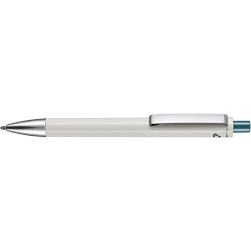 Kugelschreiber EXOS RECYCLED P , Ritter-Pen, grau/petrol-türkis, ABS u. Metall, 14,10cm (Länge), Bild 3