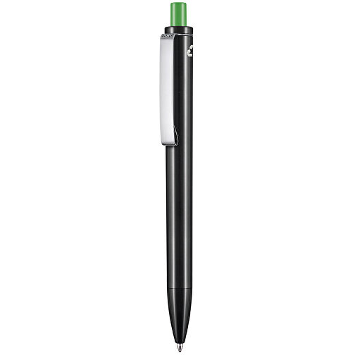 Kugelschreiber EXOS RECYCLED , Ritter-Pen, schwarz/apfelgrün, ABS u. Metall, 14,10cm (Länge), Bild 1