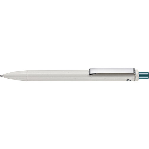 Kugelschreiber EXOS RECYCLED , Ritter-Pen, grau/petrol-türkis, ABS u. Metall, 14,10cm (Länge), Bild 3