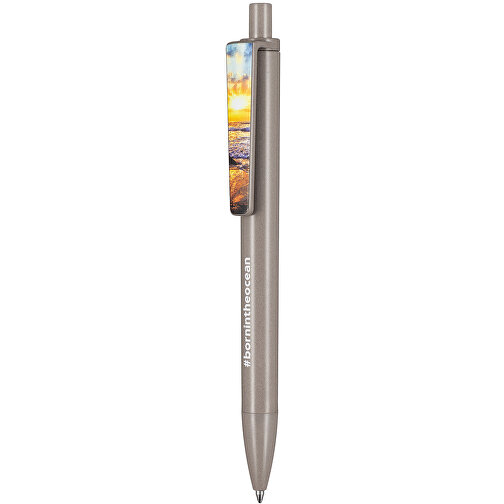 Kugelschreiber ALGO-PEN , Ritter-Pen, natur/kirschrot, Algoblend PLA-ENP 20-002, 14,50cm (Länge), Bild 4