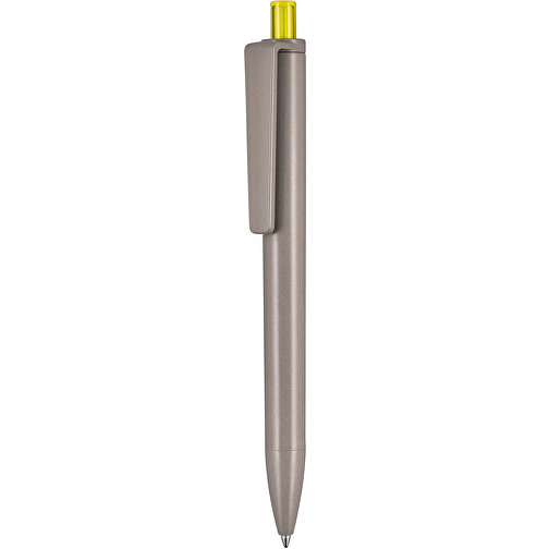 Kugelschreiber ALGO-PEN , Ritter-Pen, natur/ananasgelb, Algoblend PLA-ENP 20-002, 14,50cm (Länge), Bild 1