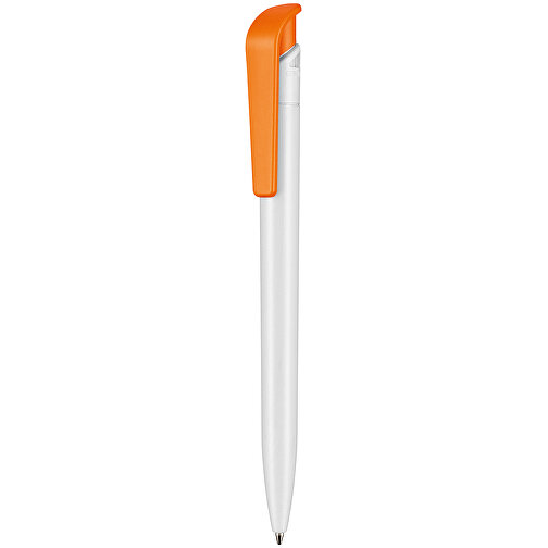 Kugelschreiber PLANT , Ritter-Pen, weiß/orange, PLA (Basis Mais, bio.-abbaubar), 145,00cm (Länge), Bild 1