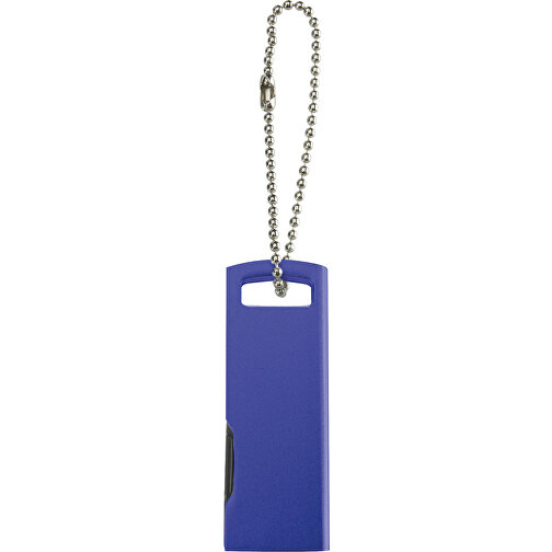Superflacher USB Stick Mit Metallkette , blau MB , 16 GB , Aluminium MB , 2.5 - 6 MB/s MB , 4,00cm x 0,30cm x 1,40cm (Länge x Höhe x Breite), Bild 1