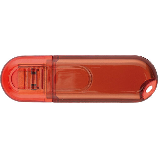 Mini USB Stick , transparent rot MB , 32 GB , ABS MB , 2.5 - 6 MB/s MB , 5,90cm x 0,90cm x 1,80cm (Länge x Höhe x Breite), Bild 2