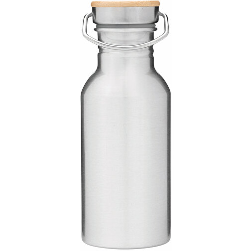 Aluminium Trinkflasche ECO TRANSIT , silber, Aluminium / Edelstahl / Bambus, 19,00cm (Höhe), Bild 4