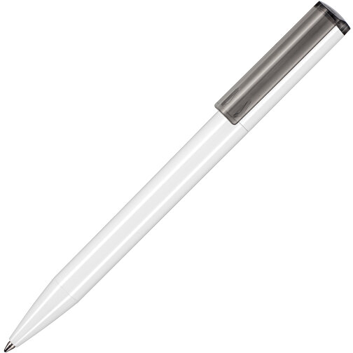 Kugelschreiber LIFT RECYCLED , Ritter-Pen, weiss / grau transparent, ABS-Kunststoff, 14,00cm (Länge), Bild 2