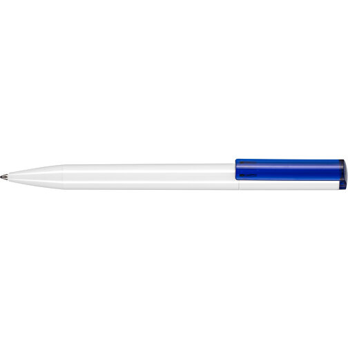 Kugelschreiber LIFT RECYCLED , Ritter-Pen, weiß / blau transparent, ABS-Kunststoff, 14,00cm (Länge), Bild 3