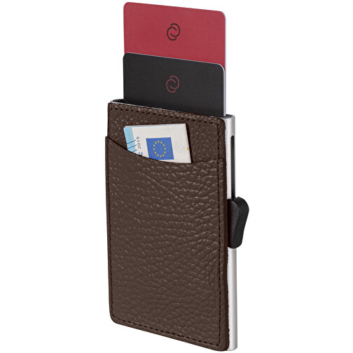 C-Secure RFID Kartenhalter , braun, Metall, 9,50cm x 1,00cm x 6,50cm (Länge x Höhe x Breite), Bild 1