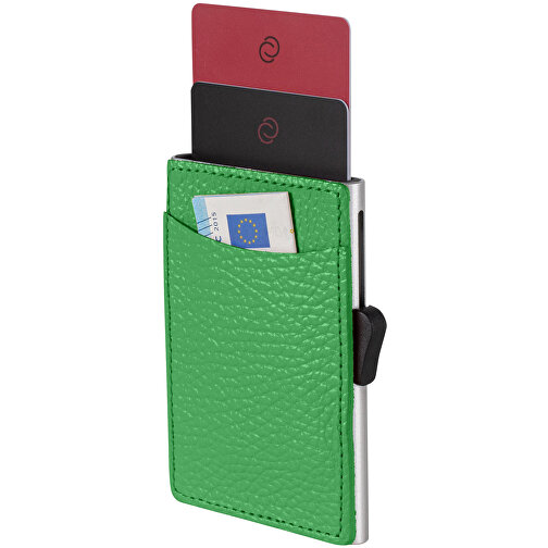 C-Secure RFID Kartenhalter , hellgrün, Metall, 9,50cm x 1,00cm x 6,50cm (Länge x Höhe x Breite), Bild 1