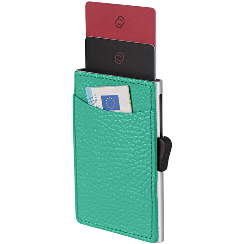 C-Secure RFID Kartenhalter , türkis, Metall, 9,50cm x 1,00cm x 6,50cm (Länge x Höhe x Breite), Bild 1