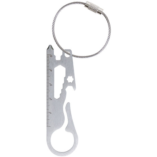 Schlüsselanhänger , silber, Metall, 8,00cm x 2,50cm (Länge x Breite), Bild 1