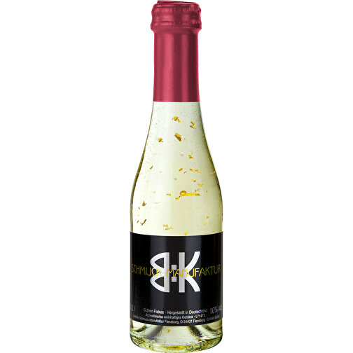 Piccolo Golden Flakes - Flasche Klar , bordeaux, Glas, 5,50cm x 20,00cm x 5,50cm (Länge x Höhe x Breite), Bild 1