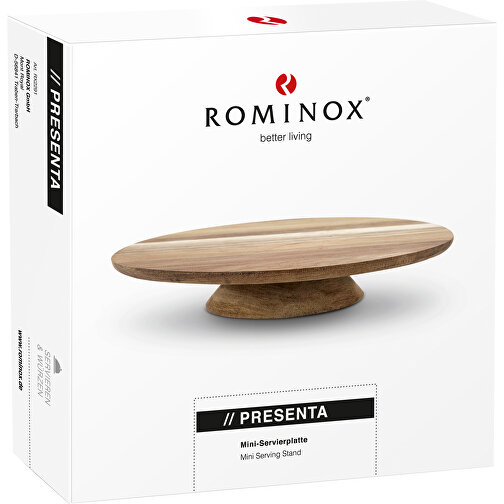 ROMINOX® Mini-Servierplatte // Presenta , Akazienholz, 15,00cm x 2,50cm x 15,00cm (Länge x Höhe x Breite), Bild 5