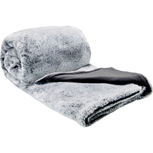 Luxury Decke Fur-Feeling - 150 X 200 Cm, 530 G/m² , anthrazit / hellgrau, 100 % Polyester, 39,00cm x 12,50cm x 32,00cm (Länge x Höhe x Breite), Bild 3