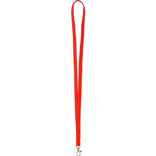 12 Mm Tubular Lanyard , rot, Polyester, 90,00cm x 1,20cm (Länge x Breite), Bild 1