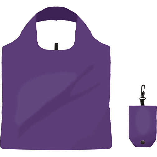 Full Color Faltbare Einkaufstasche Mit Hülle , lila, Polyester, 50,00cm x 39,00cm (Höhe x Breite), Bild 1
