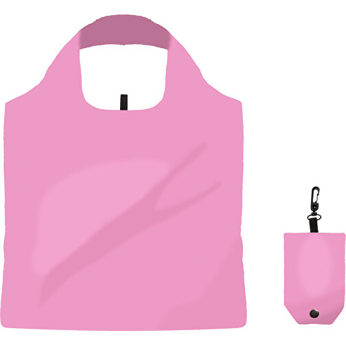 Full Color Faltbare Einkaufstasche Mit Hülle , hell-pink, Polyester, 50,00cm x 39,00cm (Höhe x Breite), Bild 1