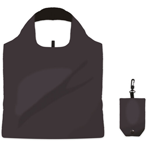 Full Color Faltbare Einkaufstasche Mit Hülle , schwarz, Polyester, 50,00cm x 39,00cm (Höhe x Breite), Bild 1