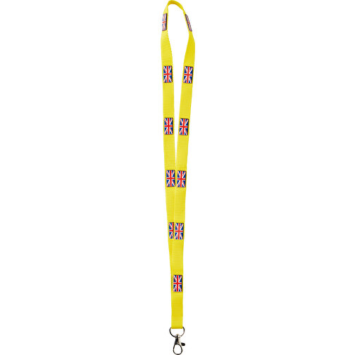 Polyester Lanyard 3D Druck, 20 Mm , gelb, Polyester, 90,00cm x 2,00cm (Länge x Breite), Bild 1