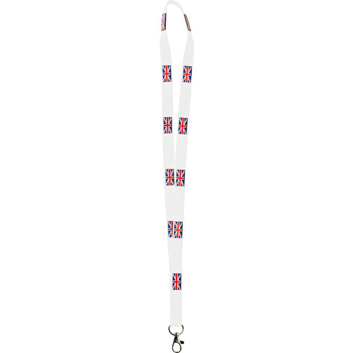 Polyester Lanyard 3D Druck, 20 Mm , weiss, Polyester, 90,00cm x 2,00cm (Länge x Breite), Bild 1