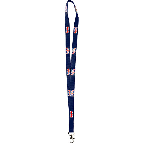 Polyester Lanyard 3D Druck, 15 Mm , navy blau, Polyester, 90,00cm x 1,50cm (Länge x Breite), Bild 1