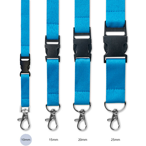 10 Mm Sicherheits Lanyard , dunkelblau, Polyester, 92,00cm x 1,00cm (Länge x Breite), Bild 3