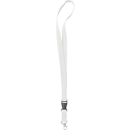 10 Mm Lanyard , weiss, Polyester, 92,00cm x 1,00cm (Länge x Breite), Bild 1