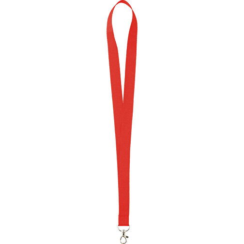 25 Mm Lanyard , rot, Polyester, 90,00cm x 2,50cm (Länge x Breite), Bild 1