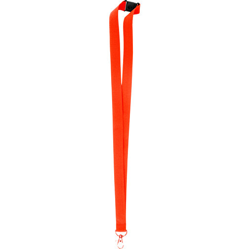 25 Mm Sicherheits Lanyard , orange, Polyester, 90,00cm x 2,50cm (Länge x Breite), Bild 2