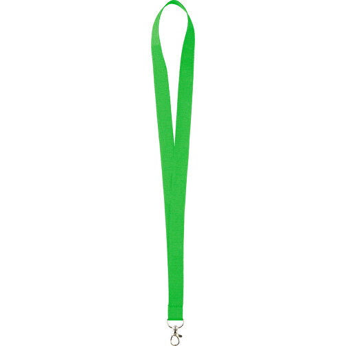 15 Mm Lanyard , grün, Polyester, 90,00cm x 1,50cm (Länge x Breite), Bild 1