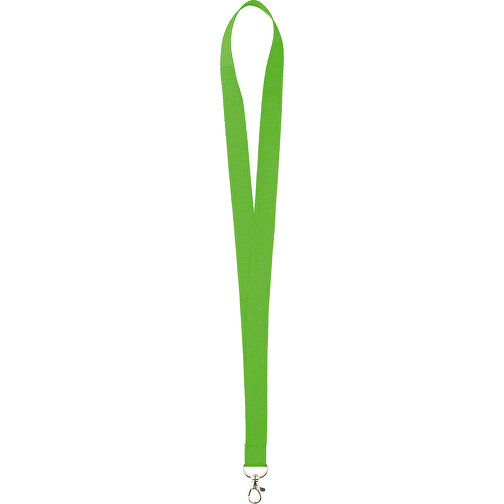 10 Mm Sicherheits Lanyard , apfelgrün, Polyester, 90,00cm x 1,00cm (Länge x Breite), Bild 1