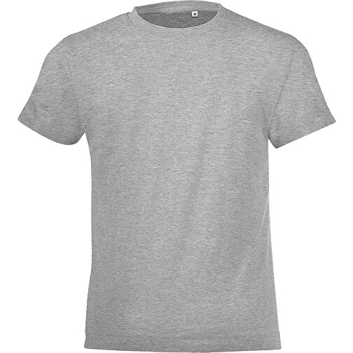 T-Shirt - Regent Fit Kids , Sol´s, graue melange, Baumwolle, XXL, 118,00cm x 128,00cm (Länge x Breite), Bild 1