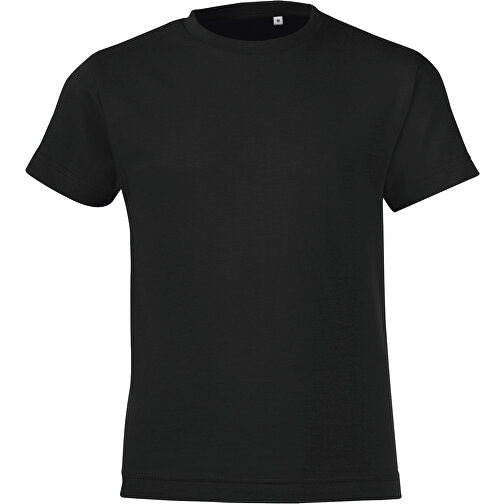 T-Shirt - Regent Fit Kids , Sol´s, tiefschwarz, Baumwolle, XL, 106,00cm x 116,00cm (Länge x Breite), Bild 1