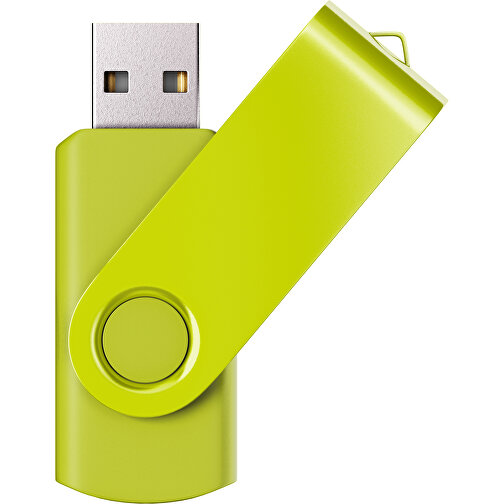 USB-Stick SWING Color 2.0 2 GB , Promo Effects MB , hellgrün MB , 2 GB , Kunststoff/ Aluminium MB , 5,70cm x 1,00cm x 1,90cm (Länge x Höhe x Breite), Bild 1