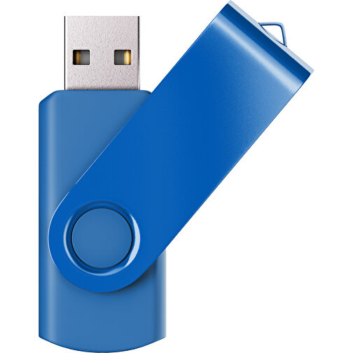 USB-Stick SWING Color 2.0 2 GB , Promo Effects MB , kobaltblau MB , 2 GB , Kunststoff/ Aluminium MB , 5,70cm x 1,00cm x 1,90cm (Länge x Höhe x Breite), Bild 1