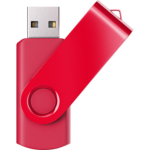USB-Stick SWING Color 2.0 2 GB , Promo Effects MB , ampelrot MB , 2 GB , Kunststoff/ Aluminium MB , 5,70cm x 1,00cm x 1,90cm (Länge x Höhe x Breite), Bild 1