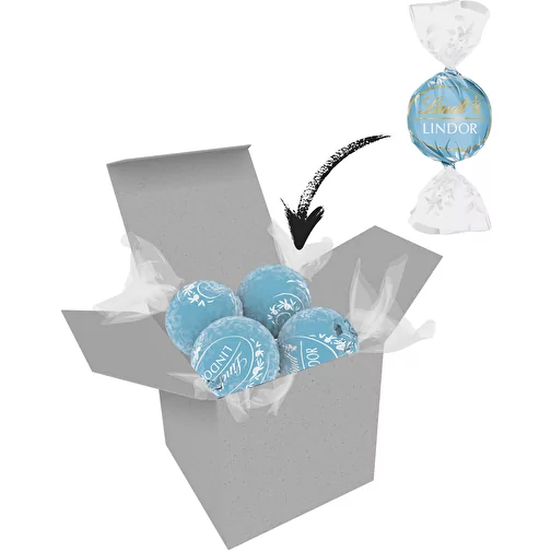 Kolorowe pudelko Lindor - tektura trawiasta - Stracciatella, Obraz 1