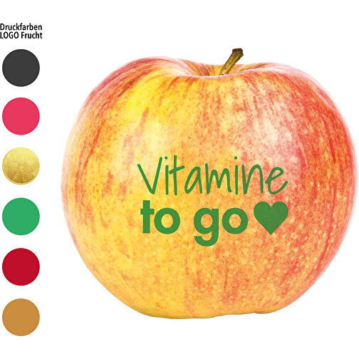 LogoFrucht Apfel 'Vitamine' Rot , mehrfarbig, 7,50cm (Höhe), Bild 1