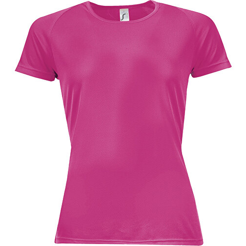 T-Shirt - Sporty Women , Sol´s, neon pink, Polyester, L, 66,00cm x 50,00cm (Länge x Breite), Bild 1
