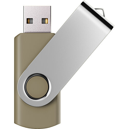 USB-Stick SWING Color 2.0 32 GB , Promo Effects MB , gold / silber MB , 32 GB , Kunststoff/ Aluminium MB , 5,70cm x 1,00cm x 1,90cm (Länge x Höhe x Breite), Bild 1