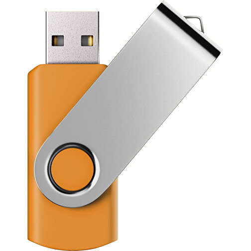 USB-Stick SWING Color 2.0 32 GB , Promo Effects MB , gelborange / silber MB , 32 GB , Kunststoff/ Aluminium MB , 5,70cm x 1,00cm x 1,90cm (Länge x Höhe x Breite), Bild 1