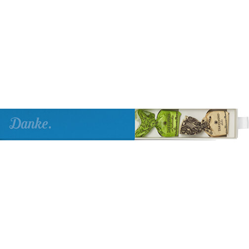 Dankebox Mini 'Tartufi Aus Dem Piemont' - Türkis , türkis, Papier, Pappe, Satin, 14,20cm x 3,40cm x 3,40cm (Länge x Höhe x Breite), Bild 1